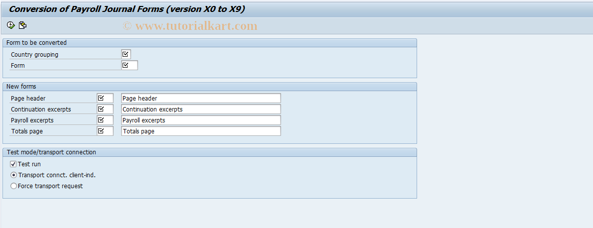 SAP TCode S_AHR_61013392 - IMG Activity: OHABE_601