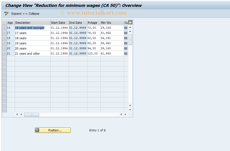 SAP TCode S_AHR_61013405 - IMG Activity: OHAB4006