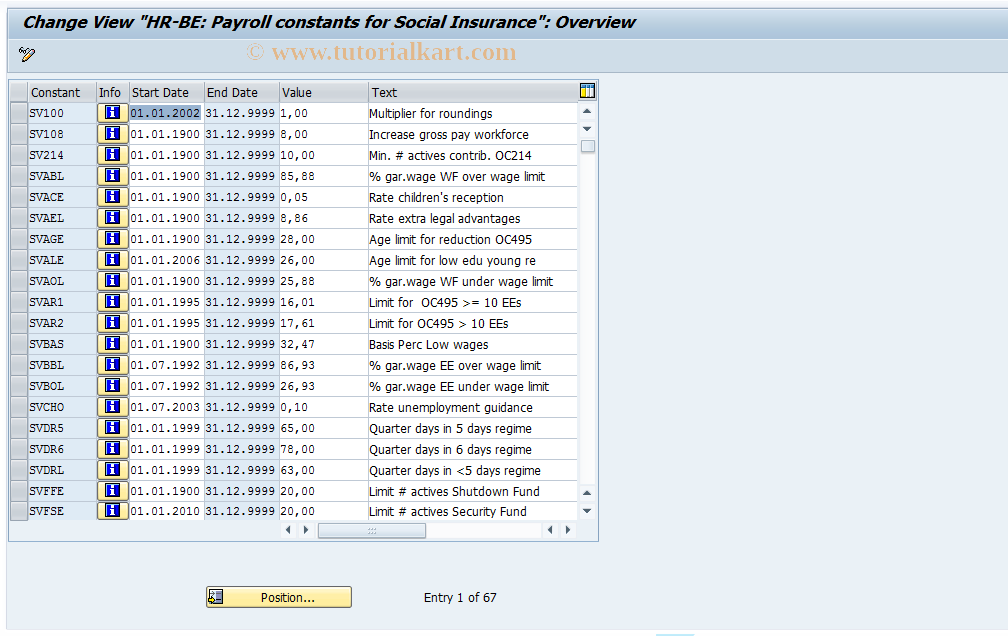 SAP TCode S_AHR_61013406 - IMG Activity: OHAB7001