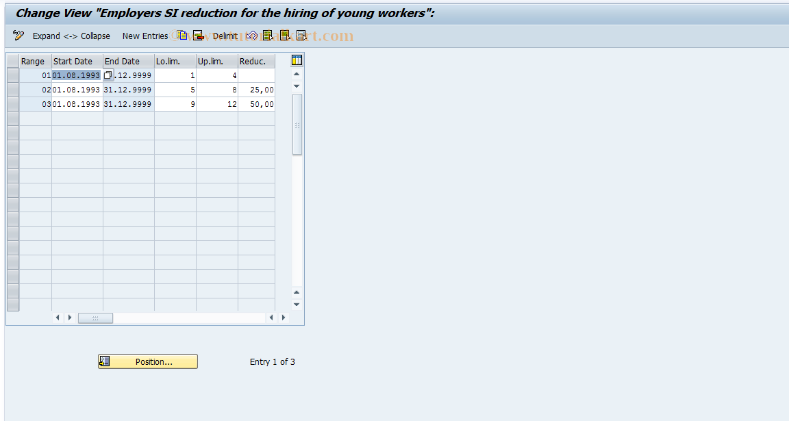 SAP TCode S_AHR_61013410 - IMG Activity: OHAB40054