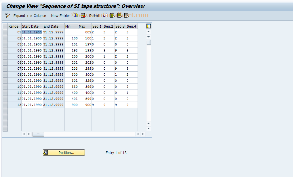 SAP TCode S_AHR_61013411 - IMG Activity: OHAB7003