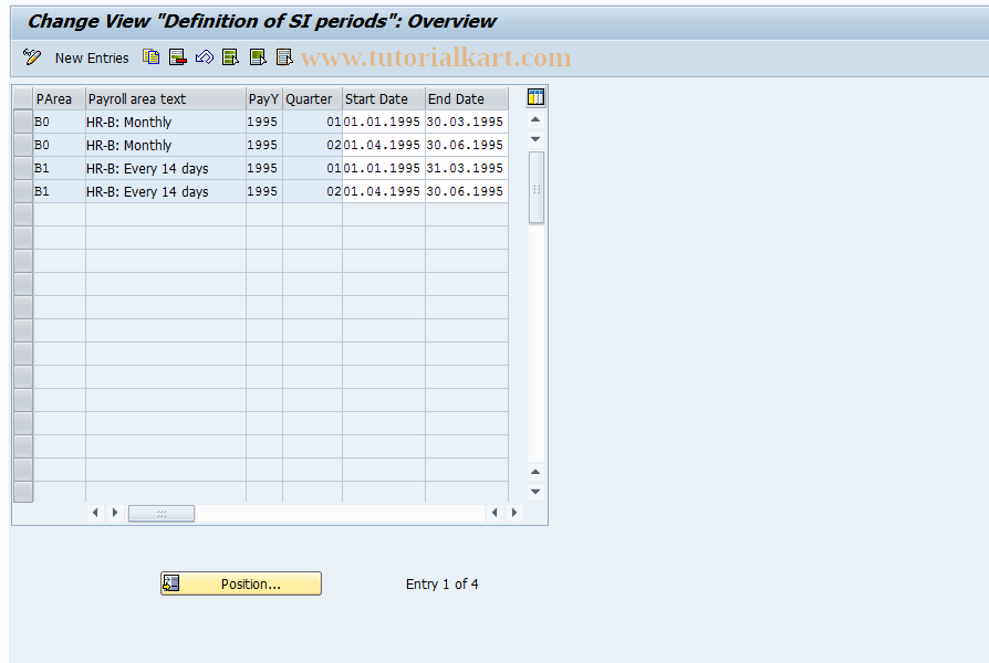 SAP TCode S_AHR_61013415 - IMG Activity: OHAB7002