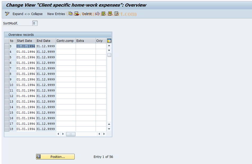 SAP TCode S_AHR_61013418 - IMG Activity: OHAB1002