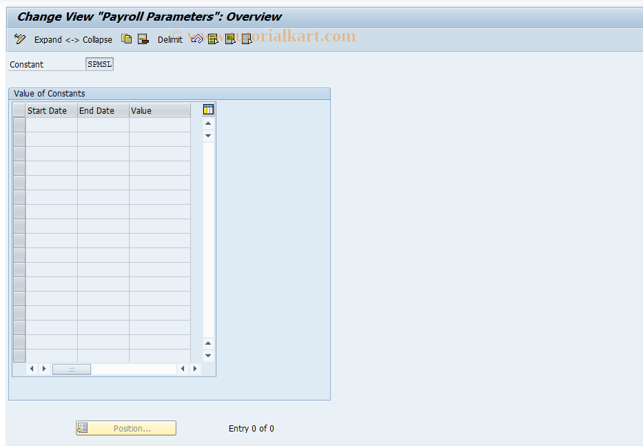 SAP TCode S_AHR_61014107 - IMG Activity: OHANSP03