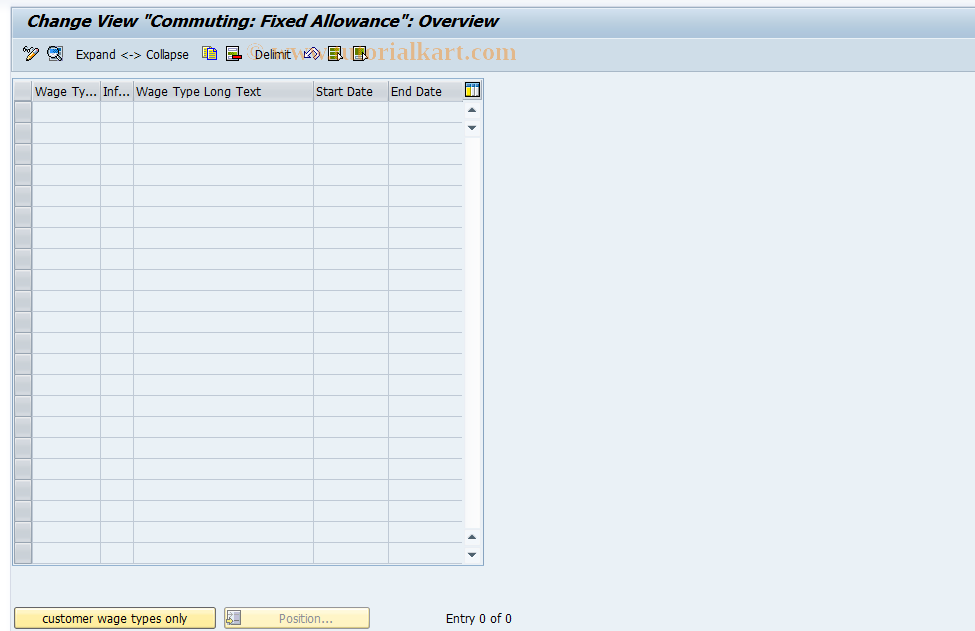 SAP TCode S_AHR_61014117 - IMG Activity: OHANWW03