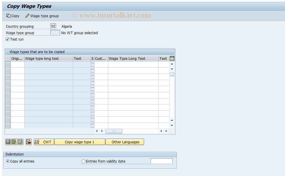 SAP TCode S_AHR_61014121 - IMG Activity: OHANSP07