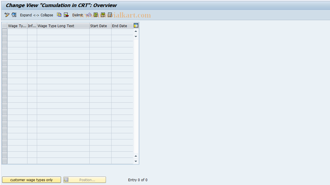 SAP TCode S_AHR_61014136 - IMG Activity: OHANJW001