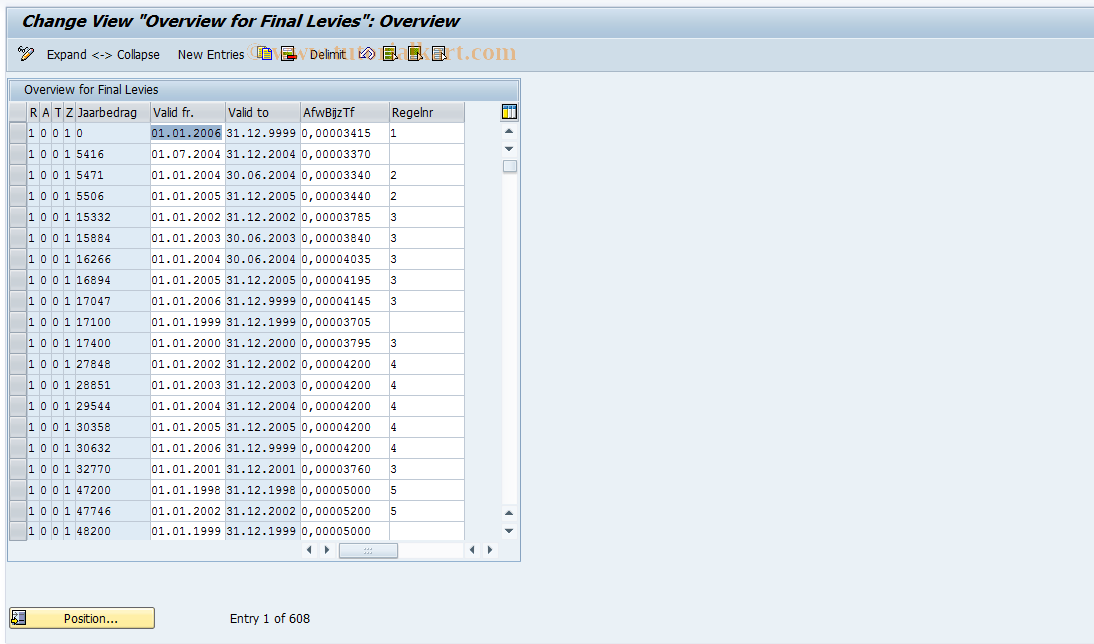 SAP TCode S_AHR_61014147 - IMG Activity: OHAN9041