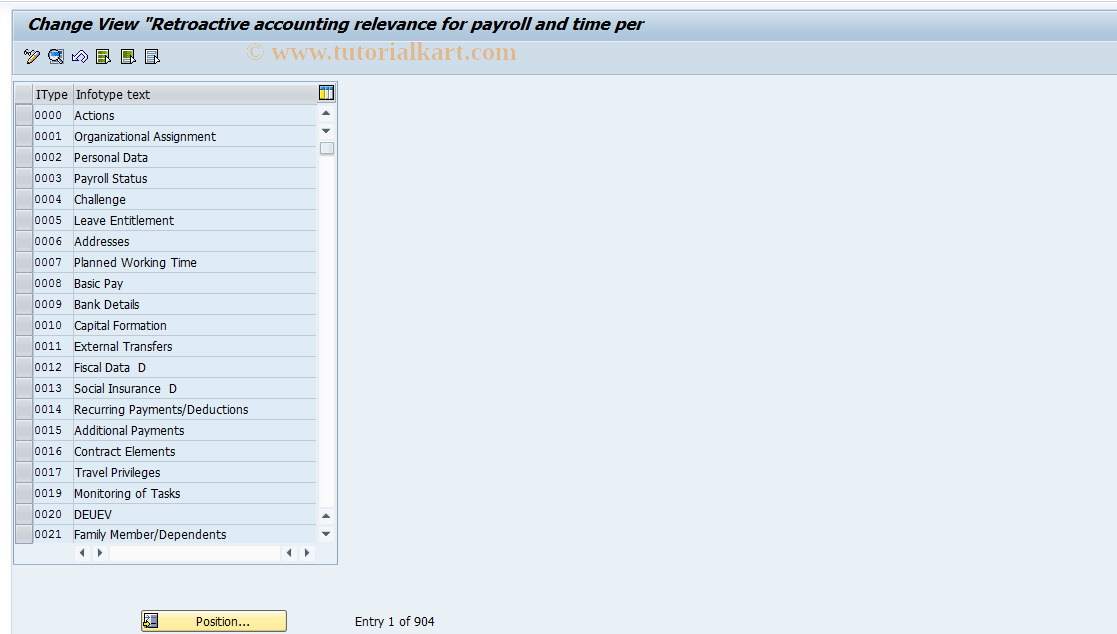 SAP TCode S_AHR_61014155 - IMG Activity: OHANZI16