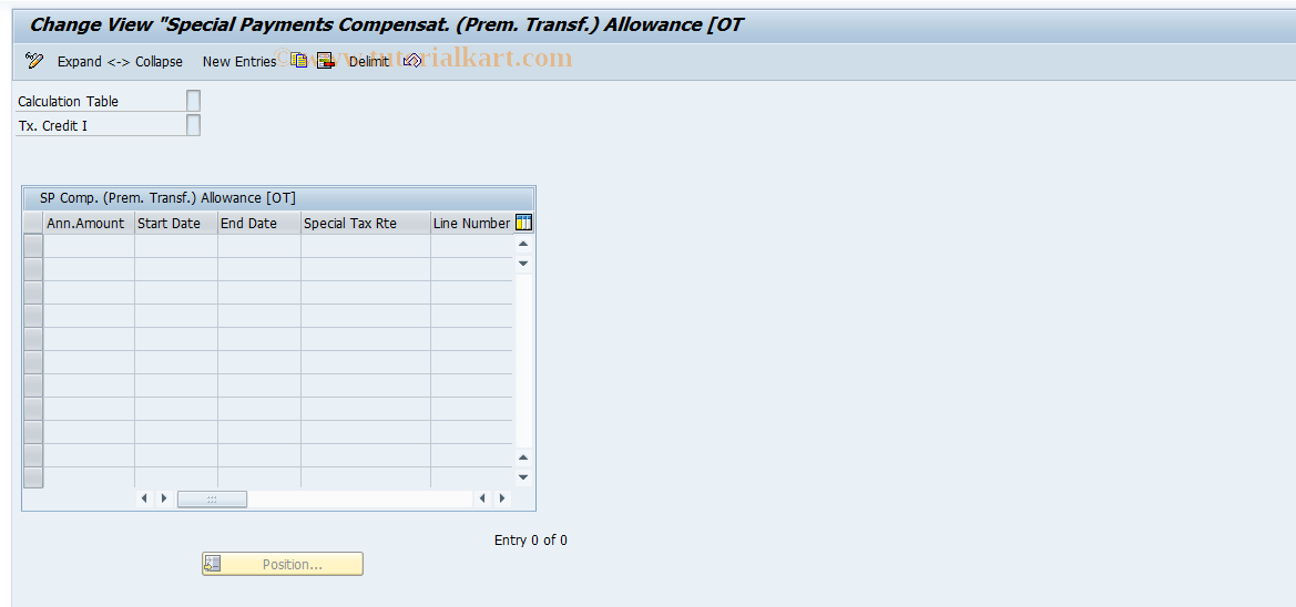 SAP TCode S_AHR_61014170 - IMG Activity: OHAN9003