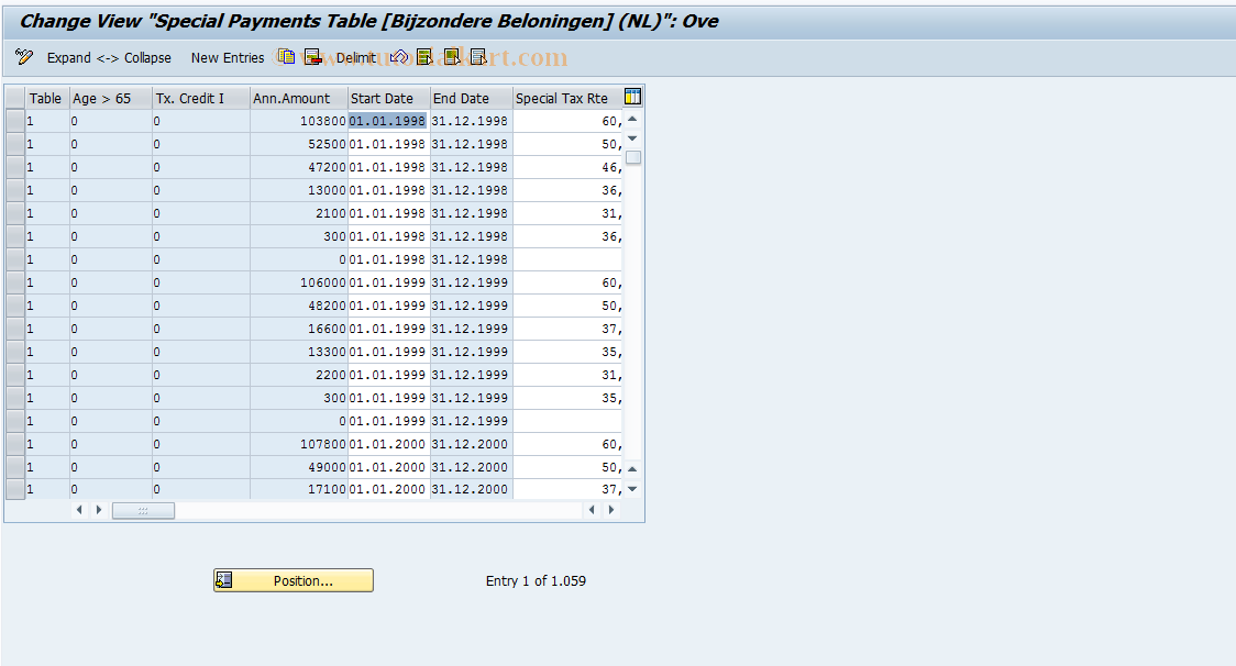 SAP TCode S_AHR_61014171 - IMG Activity: OHAN9004