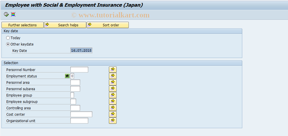 SAP TCode S_AHR_61015473 - Employee w. Social & Employment Insurance 