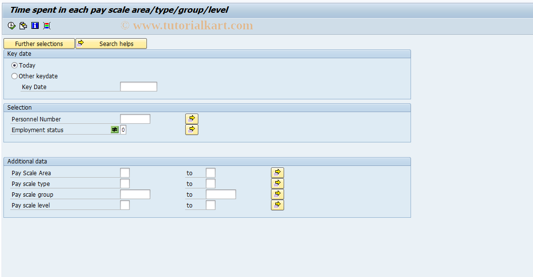 SAP TCode S_AHR_61015491 - Time spent in pay scale group/level