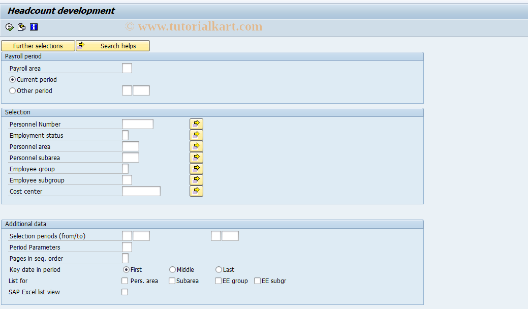 SAP TCode S_AHR_61015497 - Headcount Development