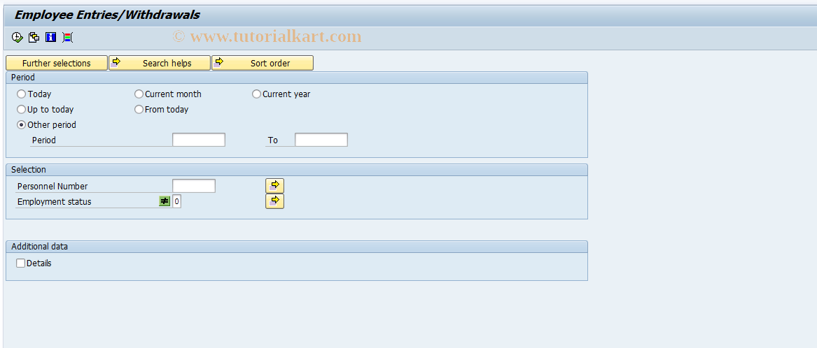 SAP TCode S_AHR_61015504 - New/Departing Employee