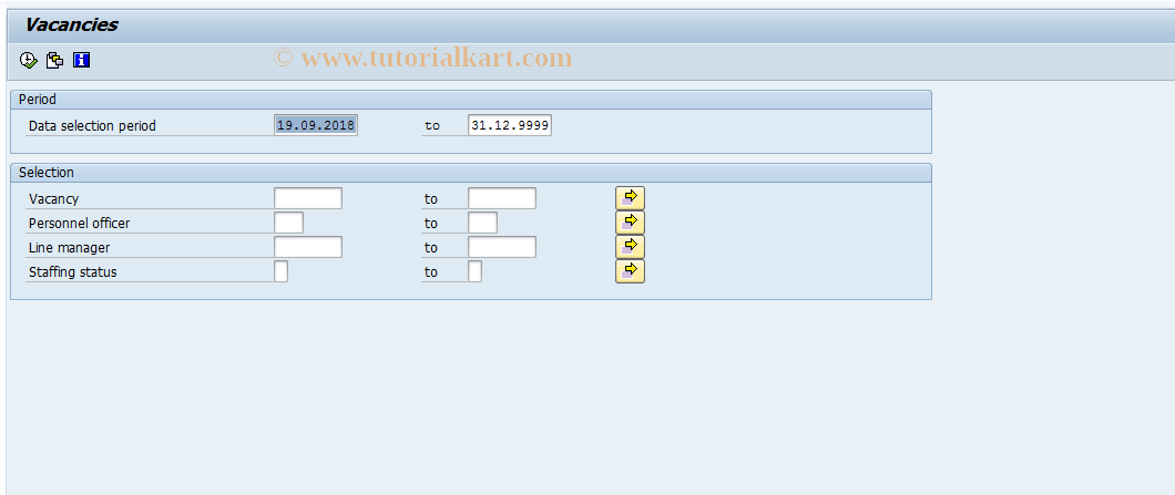 SAP TCode S_AHR_61015516 - Vacancies