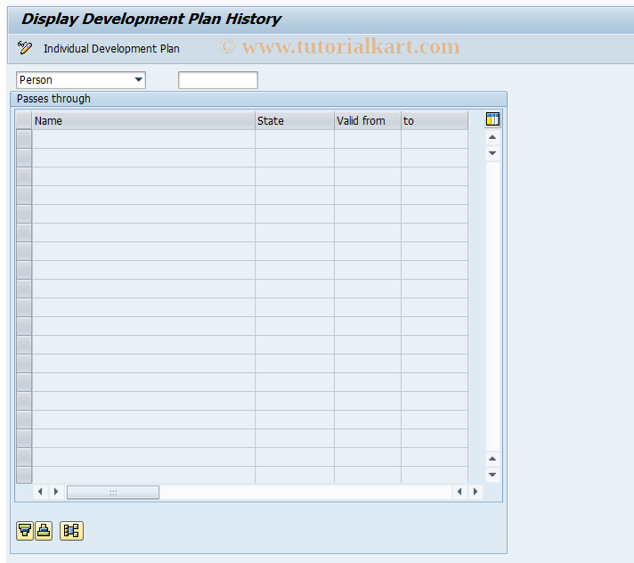 SAP TCode S_AHR_61015519 - Development plan history