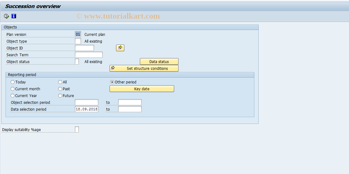 SAP TCode S_AHR_61015531 - Succession Overview