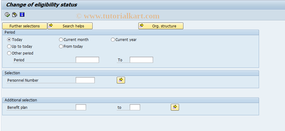 SAP TCode S_AHR_61015541 - Changes in Eligibility