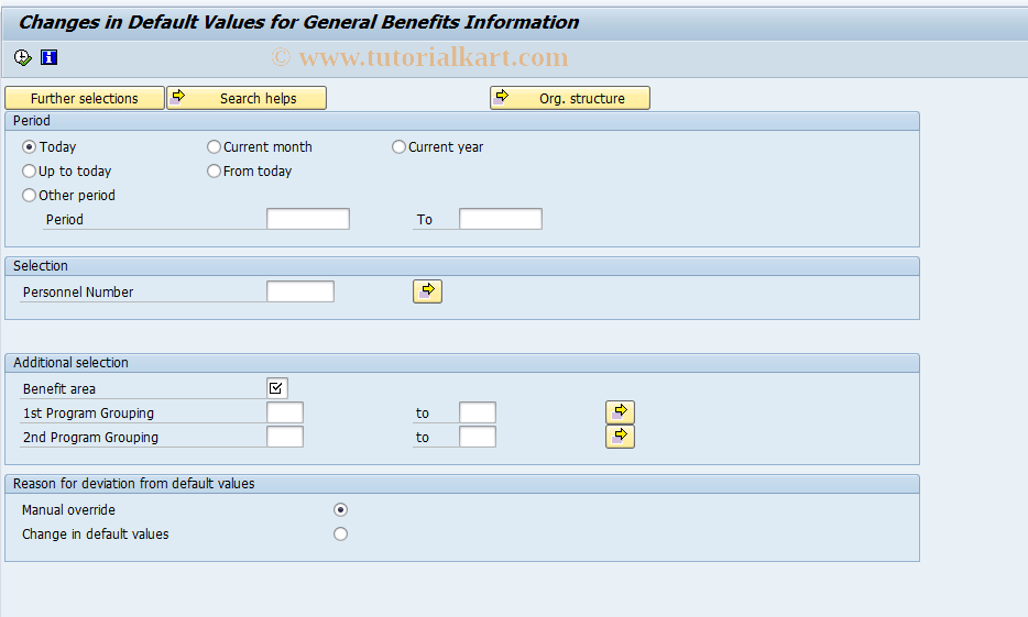 SAP TCode S_AHR_61015542 - Change in Benefits