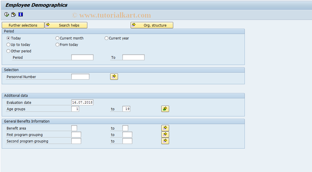 SAP TCode S_AHR_61015543 - Employee Demographics