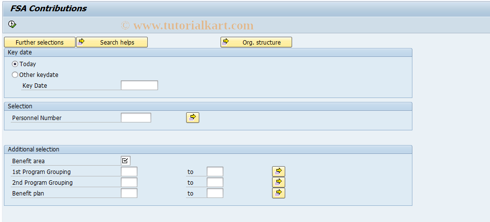 SAP TCode S_AHR_61015544 - Spending Account Premiums