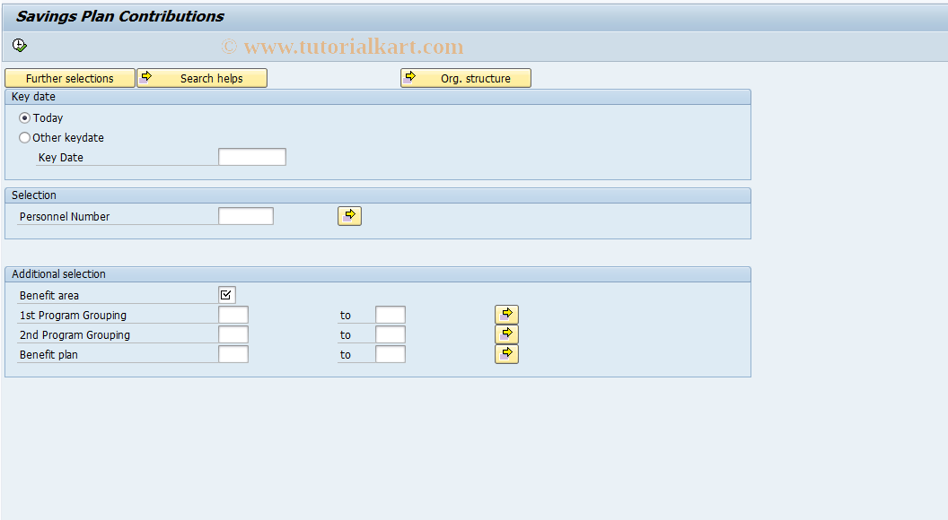 SAP TCode S_AHR_61015547 - Savings Plan Premiums