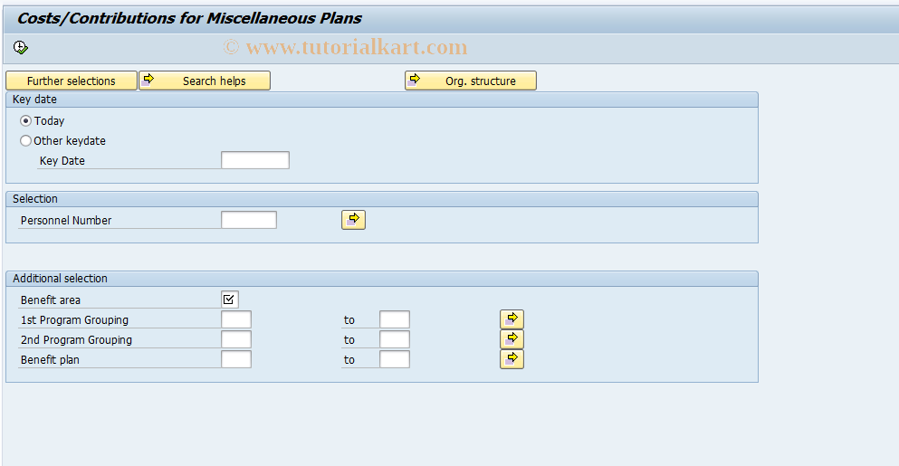 SAP TCode S_AHR_61015550 - Miscellaneous Premiums