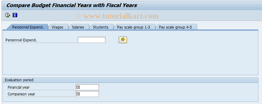 SAP TCode S_AHR_61015565 - Budget Year Comparison