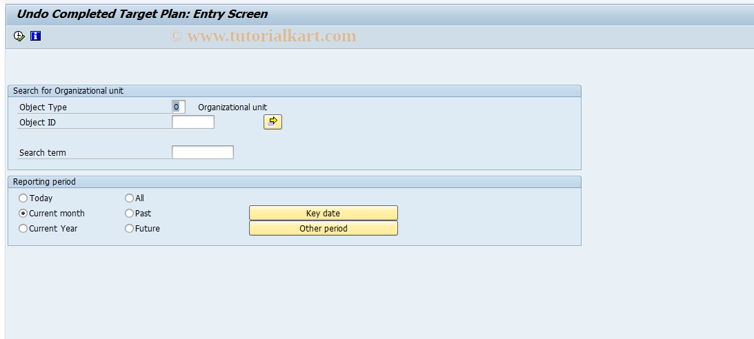 SAP TCode S_AHR_61015577 - Undo Completed Target Plan