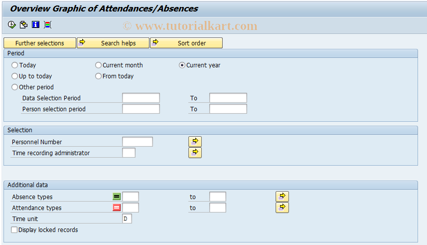 SAP TCode S_AHR_61015585 - Att./Absences: Graphical Overview