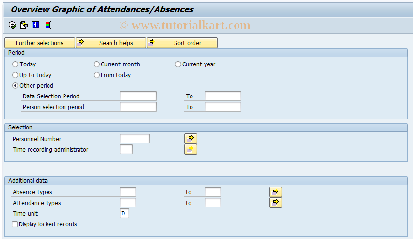 SAP TCode S_AHR_61015586 - Att./Absences: Graphical Overview
