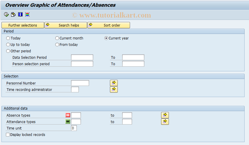 SAP TCode S_AHR_61015590 - Att./Absences: Graphical Overview