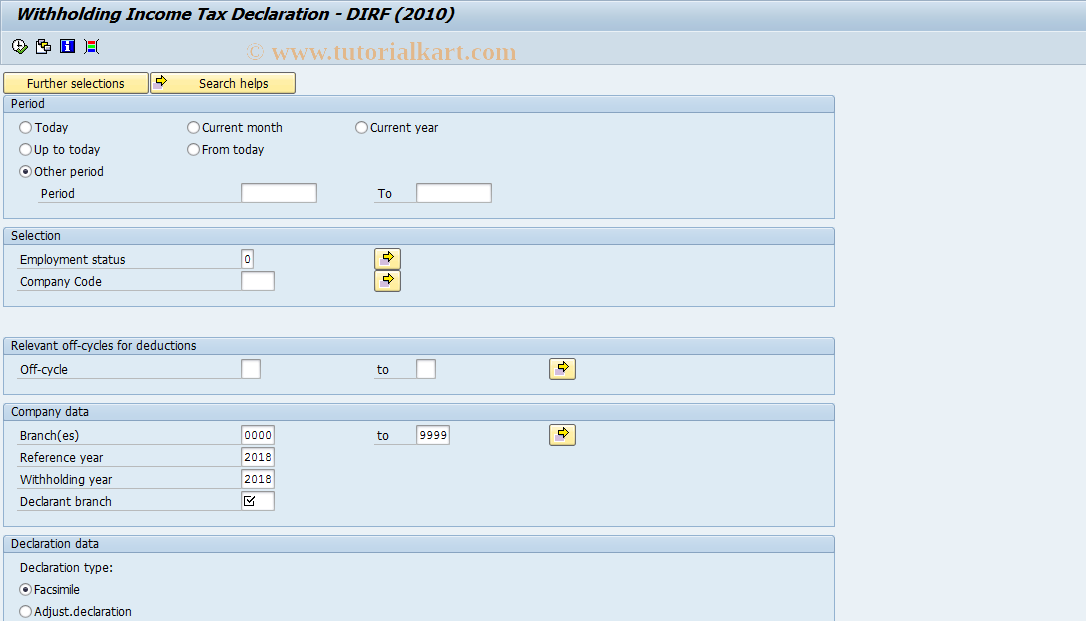 SAP TCode S_AHR_61015691 - HBRDIRF0