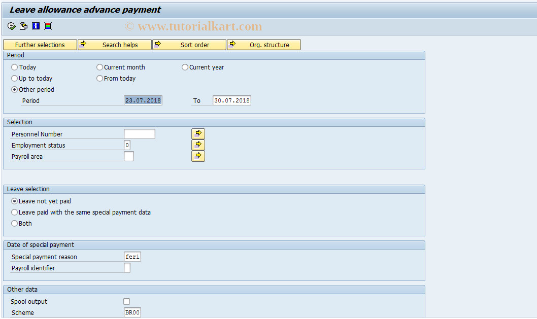 SAP TCode S_AHR_61015702 - HBRCFER0