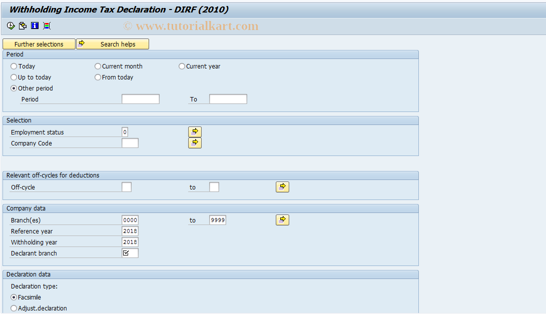 SAP TCode S_AHR_61015710 - HBRDIRF0