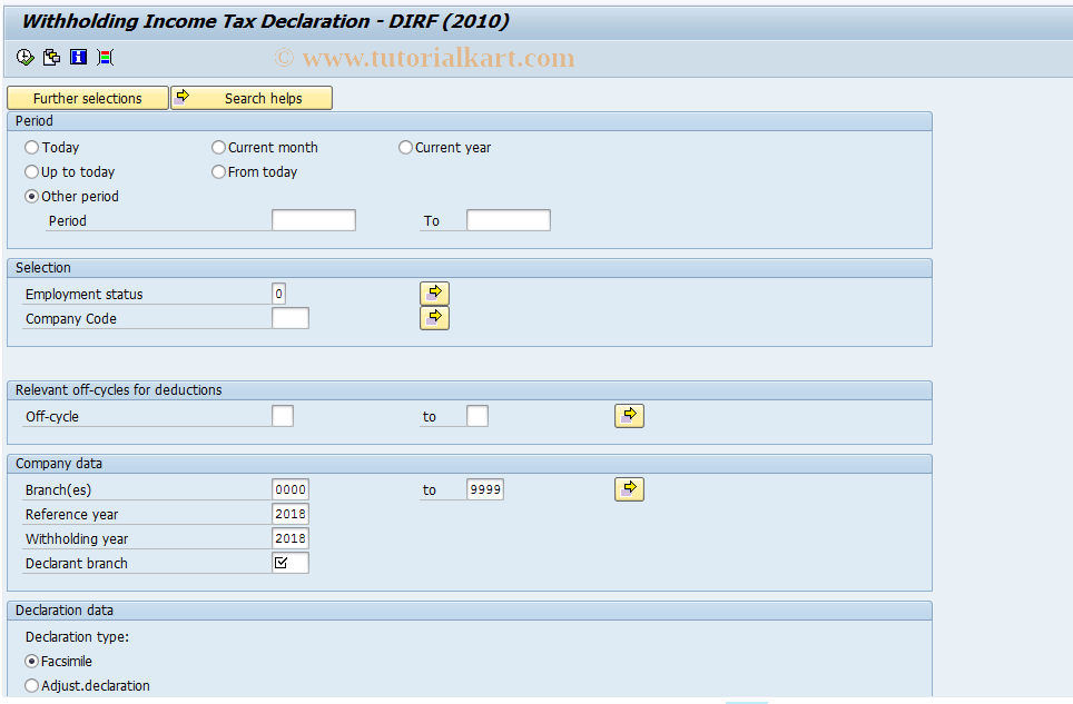 SAP TCode S_AHR_61015727 - HBRDIRF0