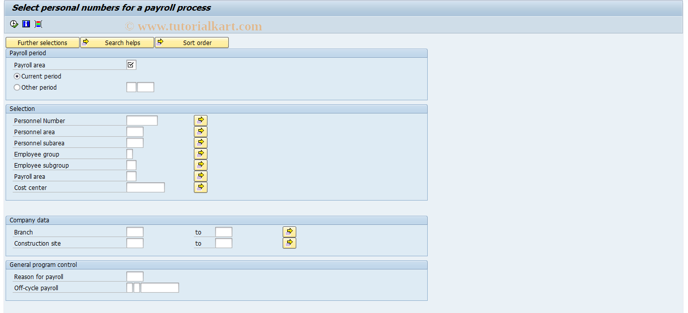 SAP TCode S_AHR_61015736 - Select Personnel Numbers for a