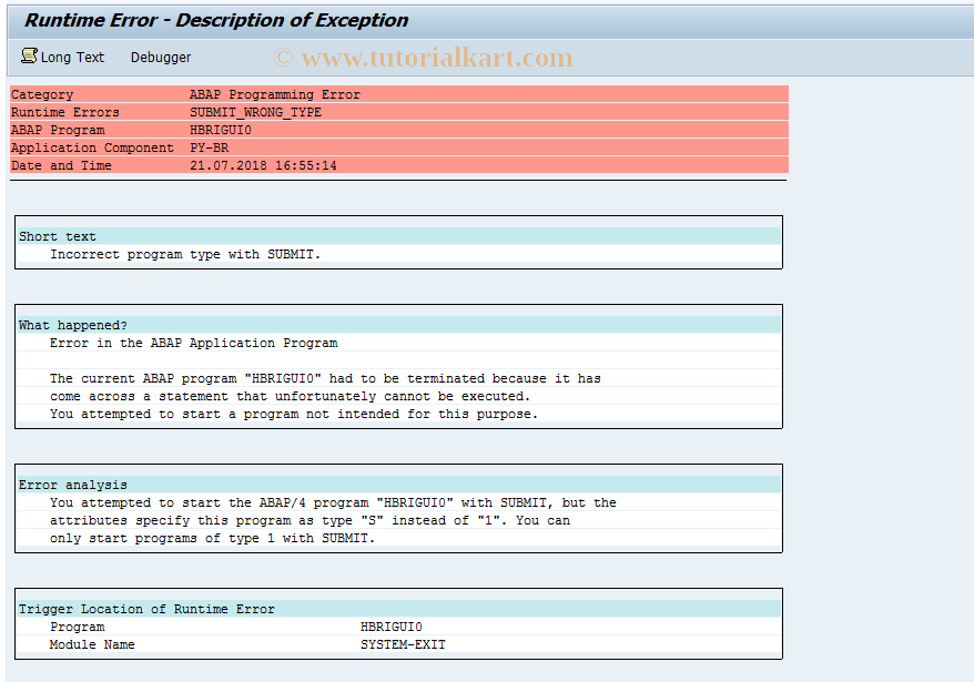 SAP TCode S_AHR_61015744 - HBRIGUI0