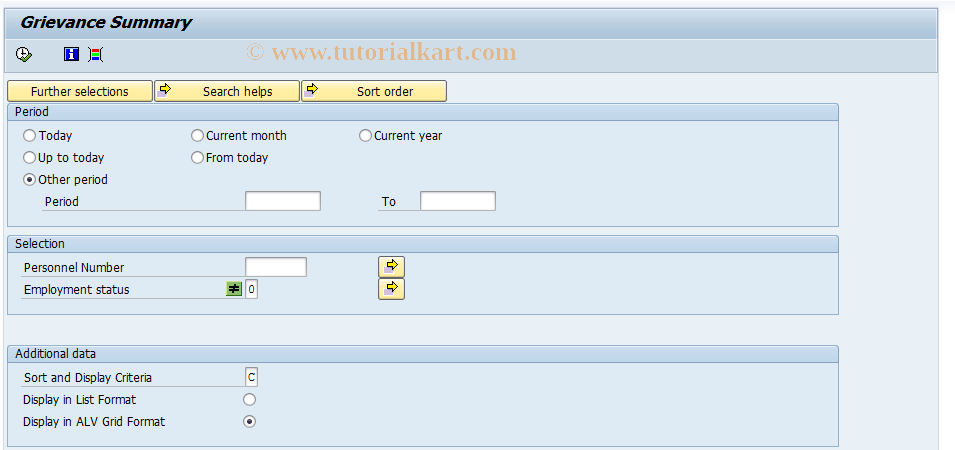 SAP TCode S_AHR_61015753 - **Grievance Summary