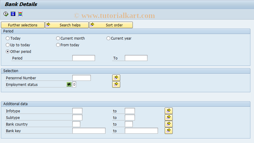 SAP TCode S_AHR_61015756 - Bank Details