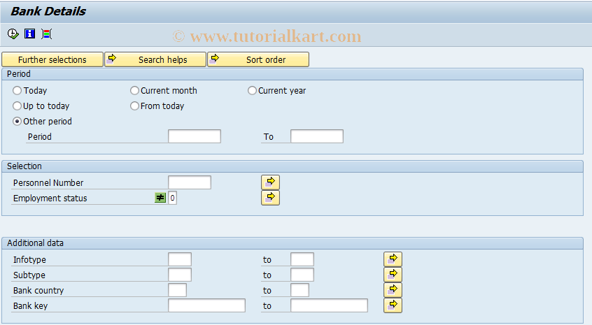 SAP TCode S_AHR_61015771 - Bank Details