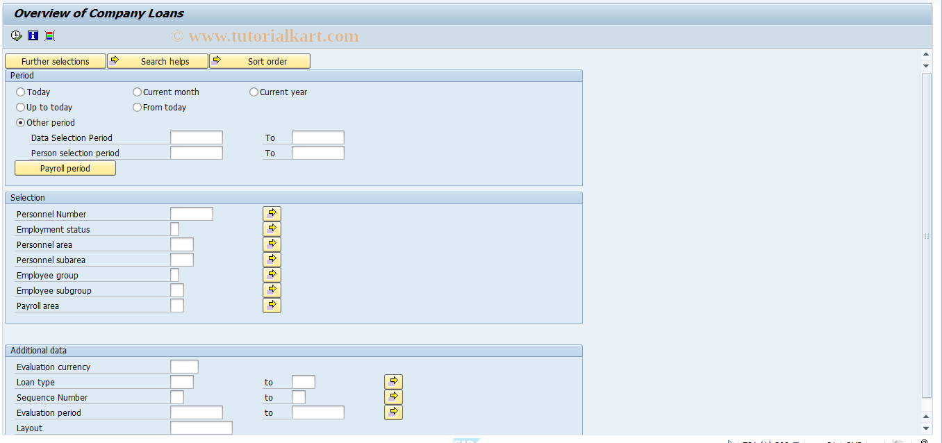 SAP TCode S_AHR_61015798 - Overview of Company Loans