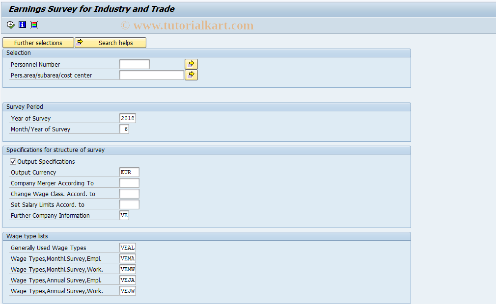 SAP TCode S_AHR_61015801 - Current and Annual Income Survey