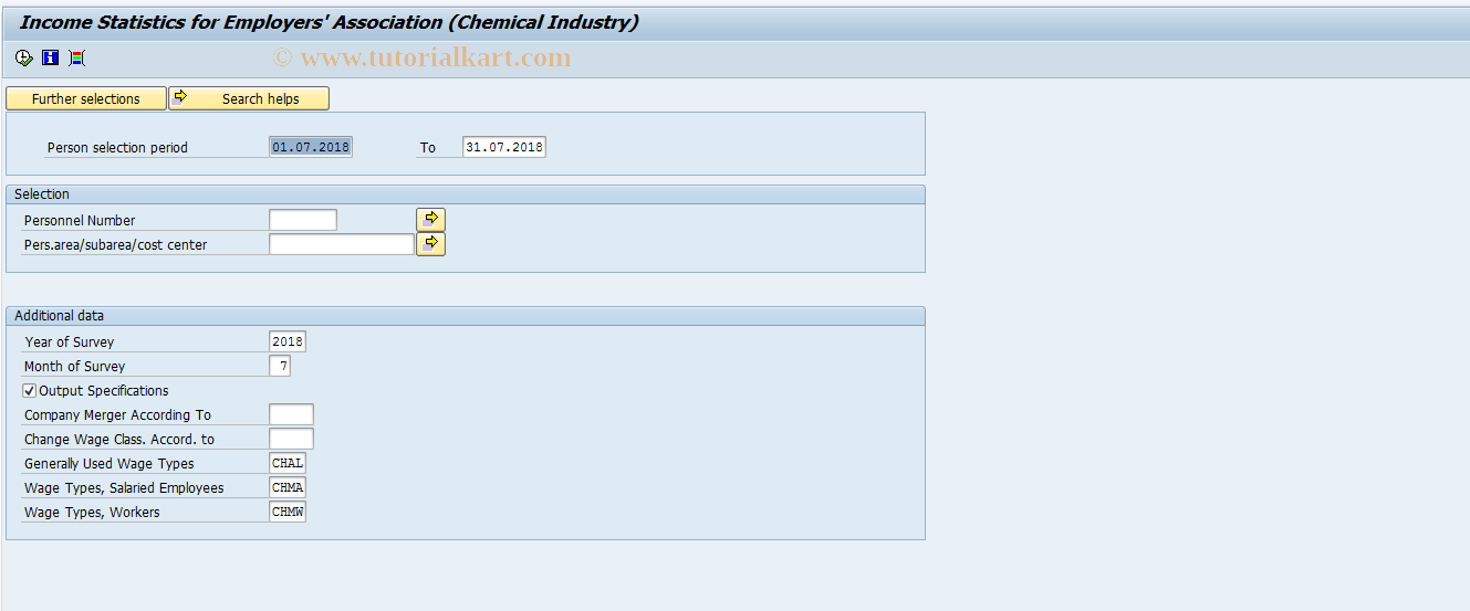 SAP TCode S_AHR_61015803 - Income Statistics for Employers'