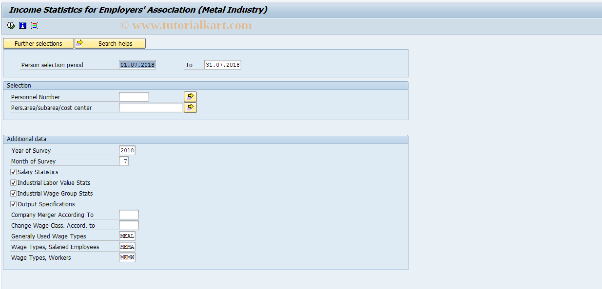 SAP TCode S_AHR_61015804 - Income Statistics for Employers'