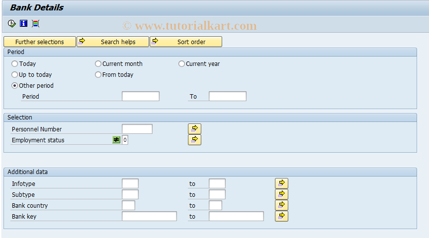 SAP TCode S_AHR_61015842 - Bank Details