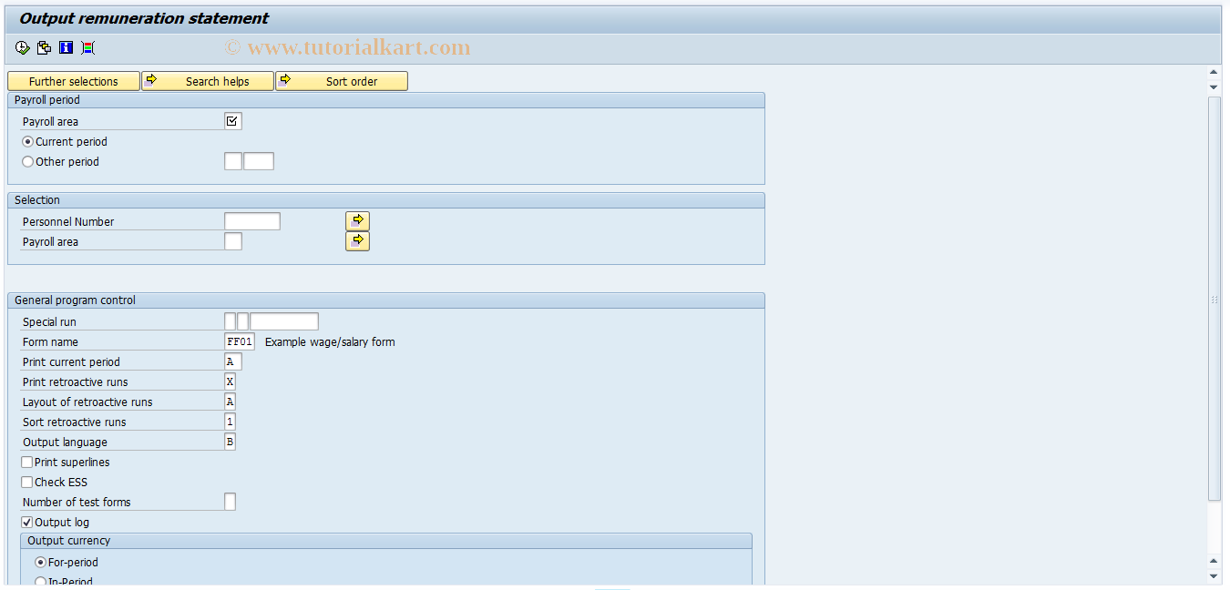 SAP TCode S_AHR_61015852 - Remuneration statements