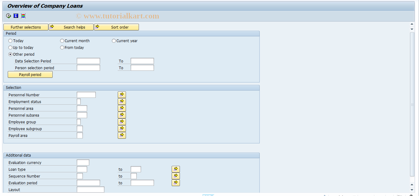 SAP TCode S_AHR_61015862 - Overview of Company Loans