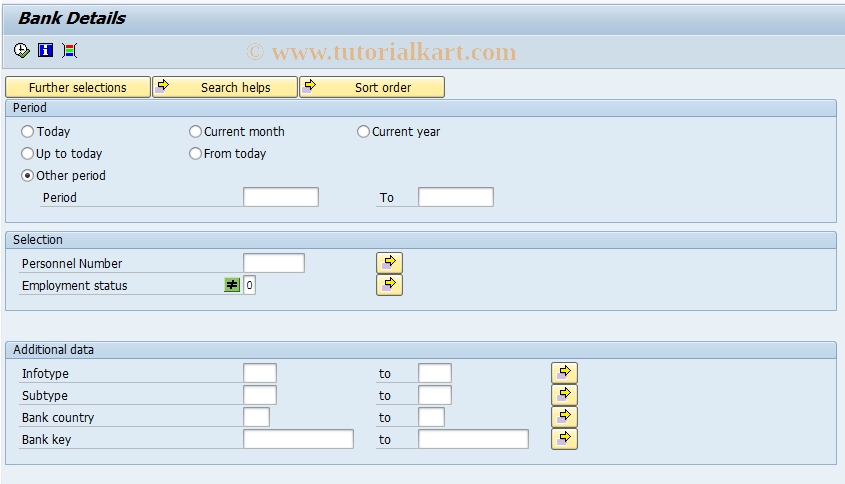 SAP TCode S_AHR_61015869 - Bank Details